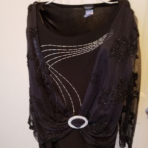 Womens standard sequin blouse